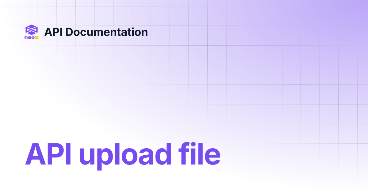 API upload file | API Documentation
