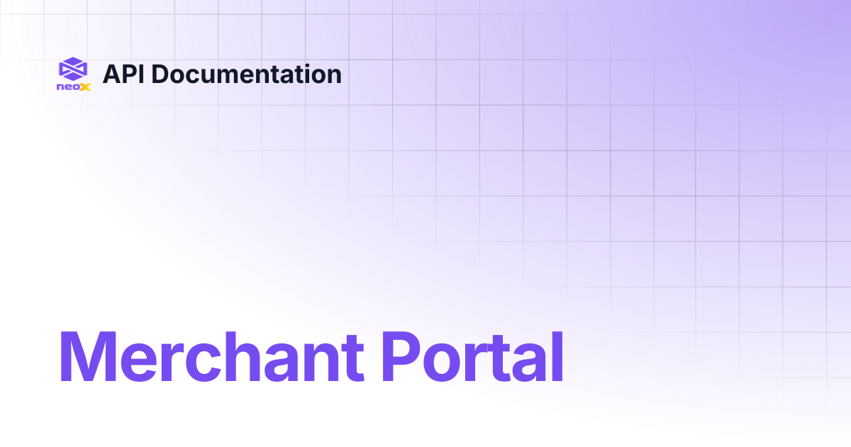 Merchant Portal | API Documentation